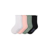 Junior Ruffle Rib Calf Sock 4-Pack