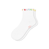 Bombas x Susan Alexandra Embellished Ruffle Rib Quarter Socks