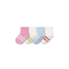 Toddler Solids Gripper Calf Sock 4-Pack