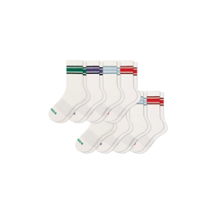 Youth Vintage Stripes Calf Sock 8-Pack