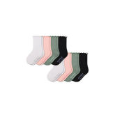 Toddler Ruffle Rib Calf Sock 8-Pack