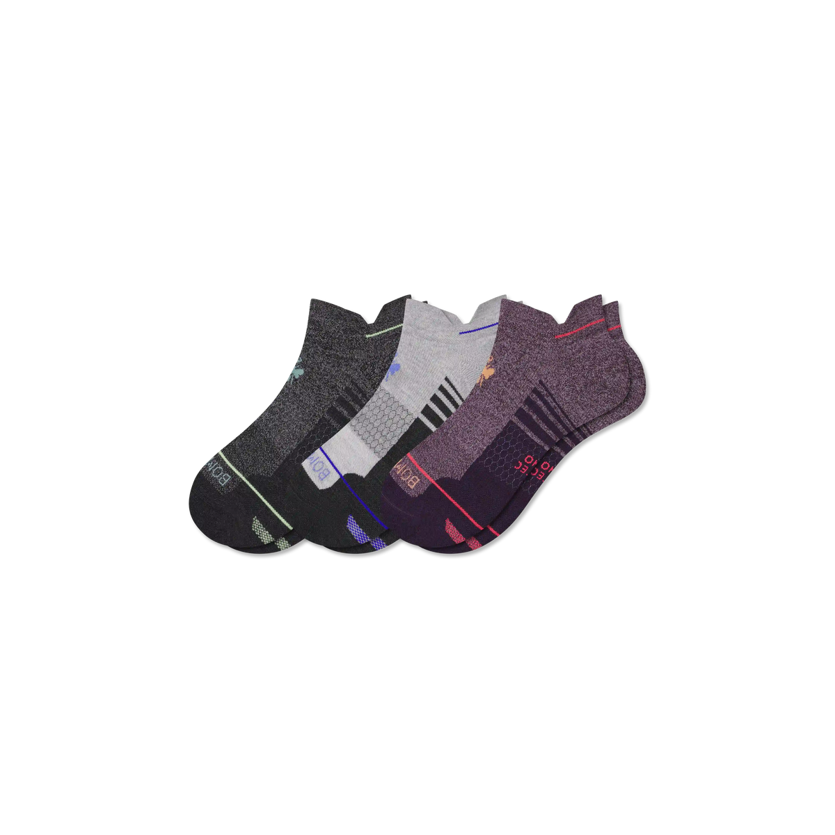 Men's Merino Wool Blend Run Ankle Sock 3-Pack