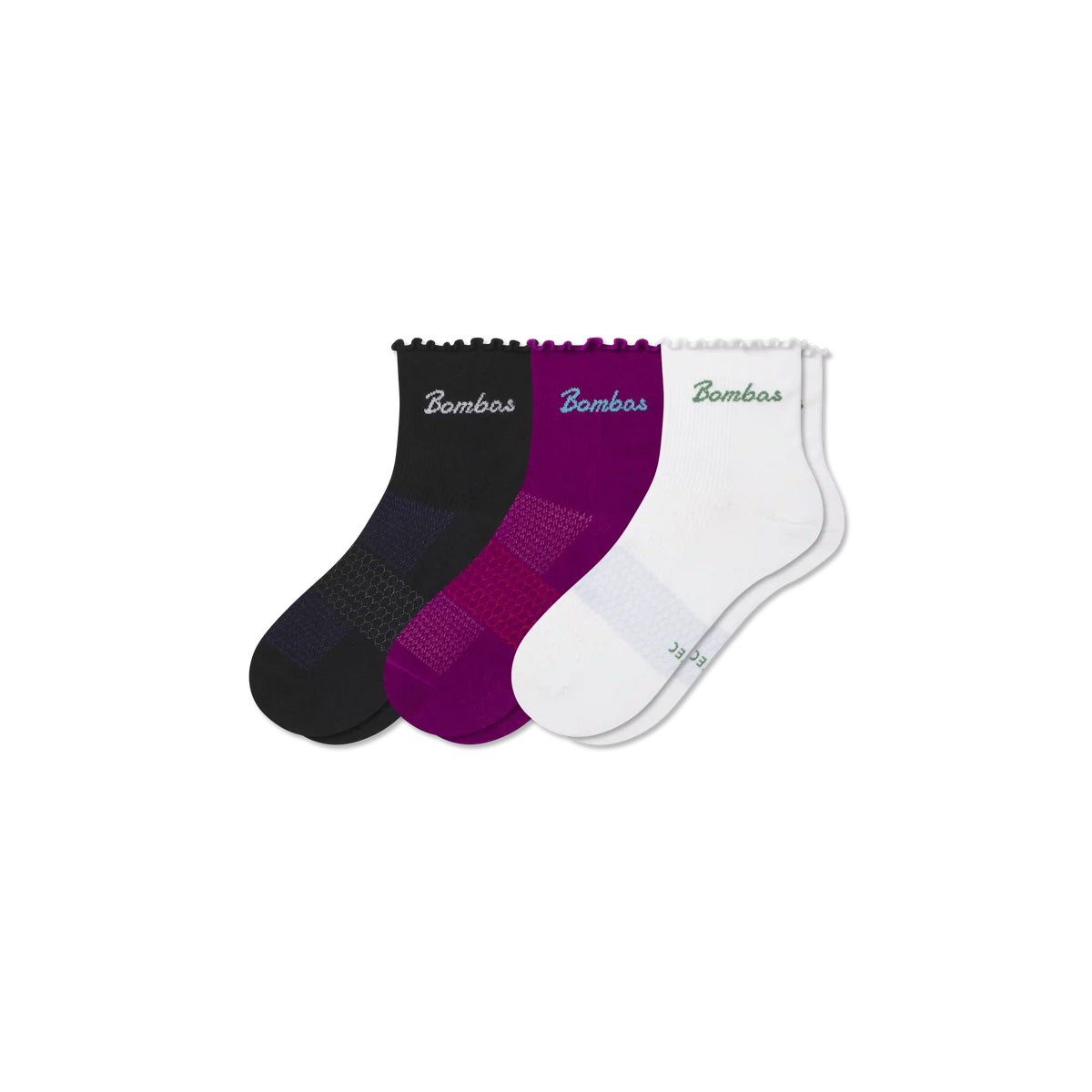 Women’s UltraLite Ruffle Sport Quarter Sock 3-Pack