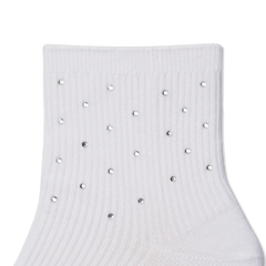 Women’s Rhinestone Rib Quarter Sock 3-Pack