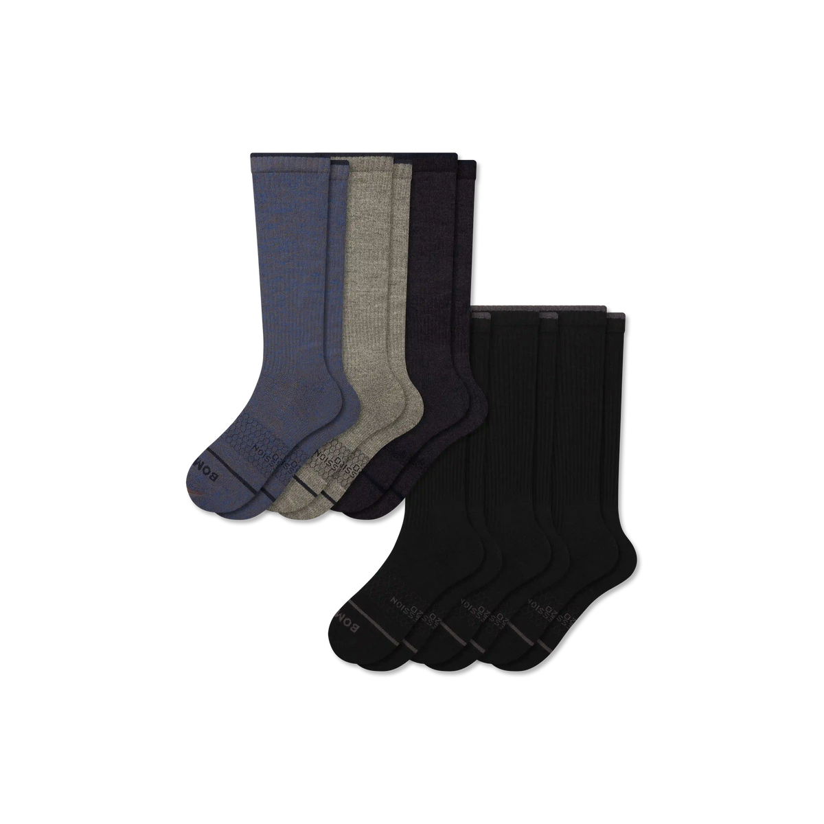 Women's Merino Wool Blend Everyday Compression Sock 6-Pack (15-20mmHg)