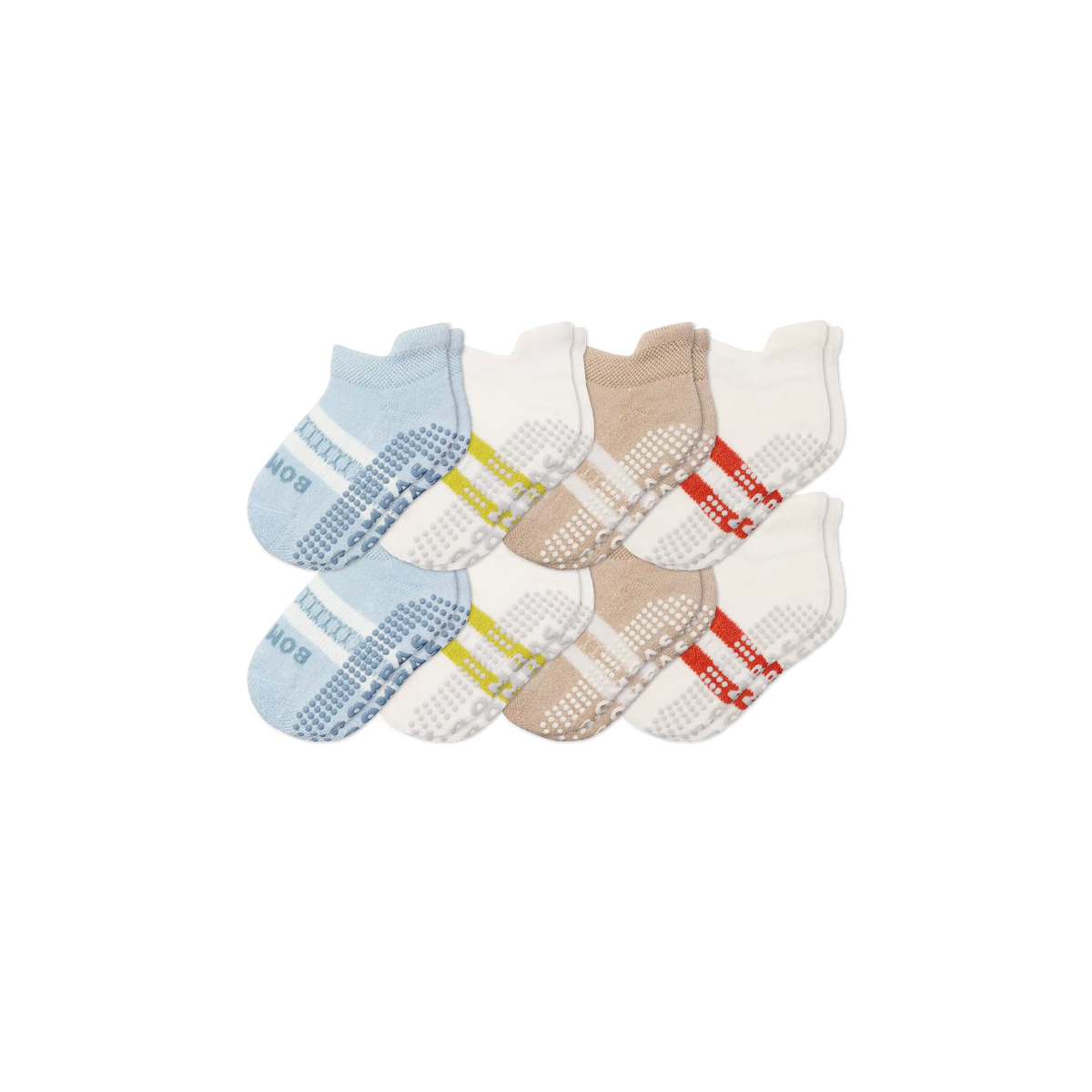 Toddler Gripper Ankle Sock 8-Pack