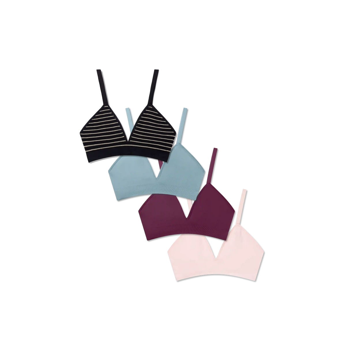 Women's Seamless Triangle Bralette 4-Pack