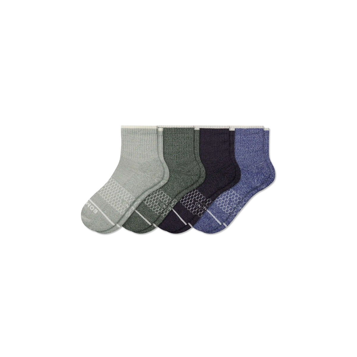Men's Merino Wool Blend Quarter Sock 4-Pack