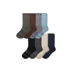 Men's Merino Wool Blend Calf Sock 8-Pack
