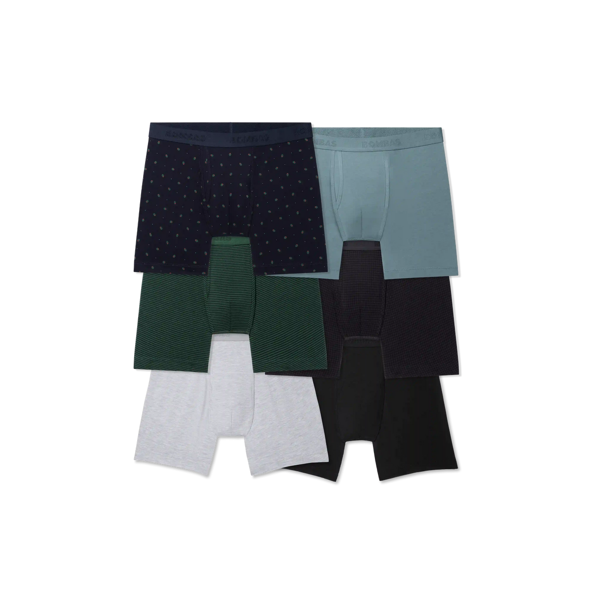Men's Cotton Modal Blend Boxer Brief 6" 6-Pack