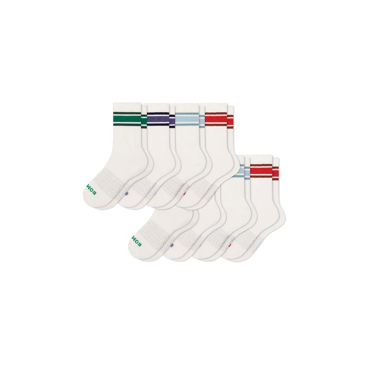 Youth Vintage Stripes Calf Sock 8-Pack