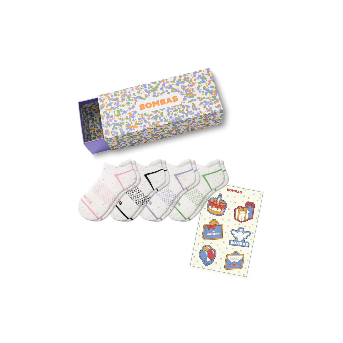 Women's Confetti Ankle Sock 4-Pack Gift Box