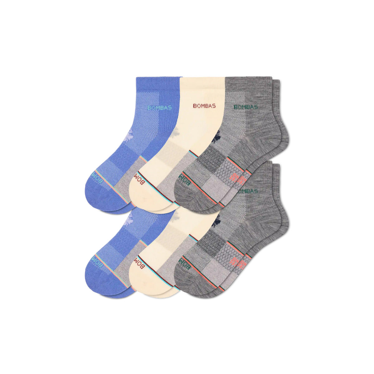 Women's UltraLite Sport Merino Wool Blend Ankle Sock 6-Pack